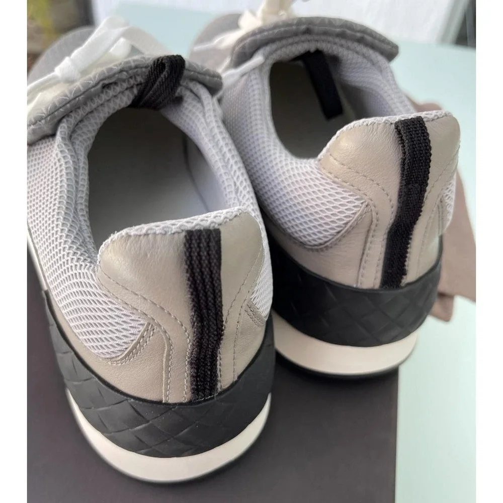 Bottega Veneta Gray Nylon & Leather Men's Sneaker Shoe, Eur 39.5 (Model 548353)‎